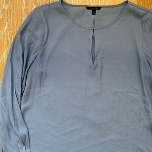 Banana Republic Long Sleeve Blue Keyhole Blouse